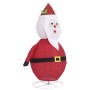 Figura Decorativa Babbo Natale con LED Tessuto Lusso 90 cm