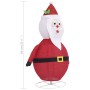 Figura Decorativa Babbo Natale con LED Tessuto Lusso 90 cm