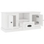 Mobile Porta TV Bianco Lucido 100x35,5x45 cm Legno Multistrato