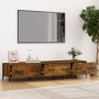 Mobile TV Rovere Fumo 150x34,5x30 cm in Legno Multistrato