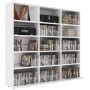 Armadietto Porta CD Bianco 102x23x89,5 cm in Legno Multistrato