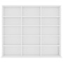 Armadietto Porta CD Bianco 102x23x89,5 cm in Legno Multistrato