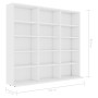 Armadietto Porta CD Bianco 102x23x89,5 cm in Legno Multistrato