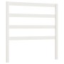 Testiera per Letto Bianca 96x4x100 cm in Legno Massello di Pino