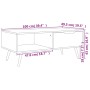 Tavolino Salotto Bianco Lucido 100x49,5x43 cm Legno Multistrato