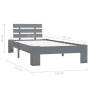 Giroletto Grigio in Legno Massello di Pino 100x200 cm