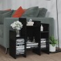 Credenza Nero Lucido 60x26x60 cm in Legno Multistrato