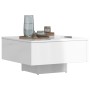 Tavolino Salotto Bianco Lucido 60x60x31,5 cm Legno Multistrato