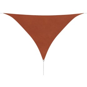 Parasole a Vela Oxford Triangolare 5x5x5 m Terracotta