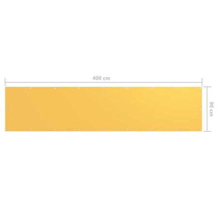 Paravento Balcone Giallo 90x400 cm in Tessuto Oxford