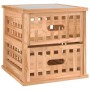 Comodini 2 pz 34x34x34 cm in Legno Massello di Noce