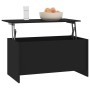 Tavolino da Salotto Nero 102x55,5x52,5 cm in Legno Multistrato