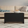 Tavolino da Salotto Nero 102x55,5x52,5 cm in Legno Multistrato