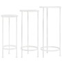 Set Piedistalli per Piante 3 pz Vintage Effetto Bianco Anticato