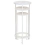Set Piedistalli per Piante 3 pz Vintage Effetto Bianco Anticato