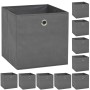 Contenitori 10 pz in Tessuto non Tessuto 32x32x32 cm Grigio