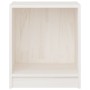 Comodini 2 pz Bianchi 35,5x33,5x41,5 cm Legno Massello di Pino