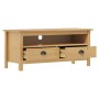 Mobile Porta TV Hill Marrone Miele 110x40x47 cm Legno di Pino