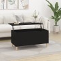 Tavolino da Salotto Nero 90x44,5x45 cm in Legno Multistrato