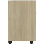 Credenza con Ruote Rovere Sonoma 33x38x60 cm Legno Multistrato
