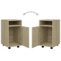Credenza con Ruote Rovere Sonoma 33x38x60 cm Legno Multistrato