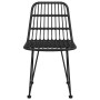 Sedie da Giardino 2pz Nere 48x62x84 cm Rattan PE