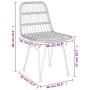 Sedie da Giardino 2pz Nere 48x62x84 cm Rattan PE