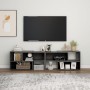 Mobile Porta TV Grigio Lucido 149x30x52 cm in Legno Multistrato