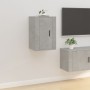 Mobili Porta TV a Parete 2 pz Grigio Cemento 40x34,5x60 cm