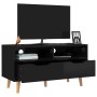 Mobile Porta TV Nero Lucido 90x40x48,5 cm Legno Multistrato