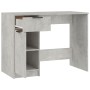 Scrivania Grigio Cemento 100x50x75 cm in Legno Multistrato