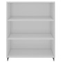 Credenza 69,5x32,5x90 cm Bianco Lucido in Legno Multistrato