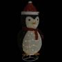 Figura Decorativa Pinguino Natale con LED Tessuto Lusso 180cm