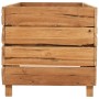 Letto Rialzato 150x40x38 cm Legno di Teak di Recupero e Acciaio