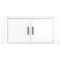 Tavolino da Salotto Bianco Lucido 80x50x36cm Legno Multistrato