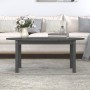 Tavolino da Salotto Grigio 110x55x45 cm Legno Massello di Pino