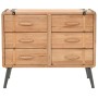 Cassettiera in Legno Massello di Abete 91x35x73 cm