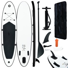 Set Tavola Gonfiabile da SUP Nero e Bianco