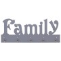 Appendiabiti a Muro FAMILY Grigio 74x29,5 cm