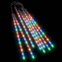 Luci Meteoriche 8 pz 30cm Colorate 192 LED Interni Esterni