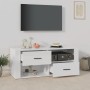 Mobile Porta TV Bianco Lucido 100x35x40 cm in Legno Multistrato