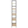 Scaffale Libri 5 Ripiani Rovere 60x27,6x158,5 Legno Multistrato