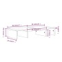 Supporto per Monitor Grigio 60x24x10,5cm Legno Massello di Pino