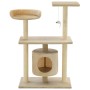 Albero per Gatti con Tiragraffi in Sisal 95 cm Beige