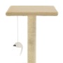 Albero per Gatti con Tiragraffi in Sisal 95 cm Beige