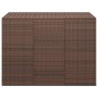 Contenitore da Giardino in Rattan PE 145x100x103 cm Marrone