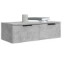 Armadietto a Muro Grigio Cemento 68x30x20 cm Legno Multistrato