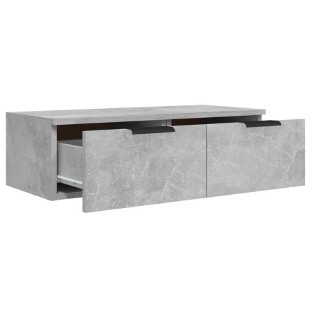 Armadietto a Muro Grigio Cemento 68x30x20 cm Legno Multistrato