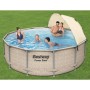 Bestway Set Piscina Power Steel con Baldacchino 396x107 cm