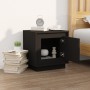 Comodino Nero 44x35x45 cm in Legno Multistrato